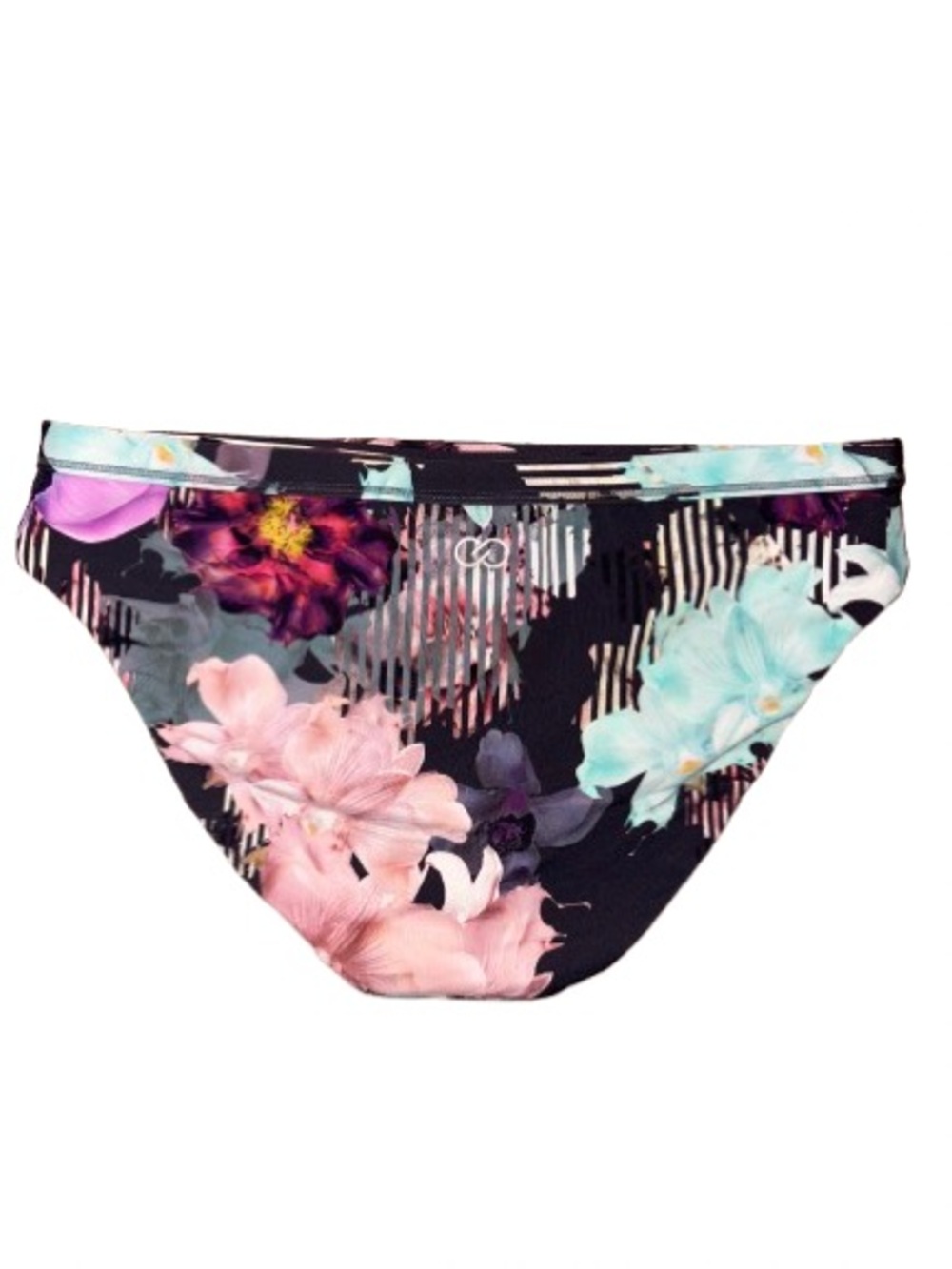 CALIA by Carrie Underwood Black and Purple Floral Swim Bottoms size S